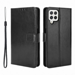 Flip Cover Samsung Galaxy A22 4G Flashy Imiteret Læder