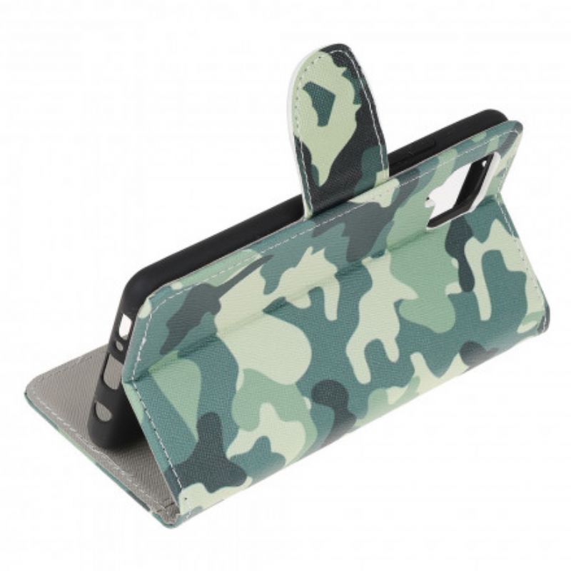 Flip Cover Samsung Galaxy A22 4G Militær Camouflage