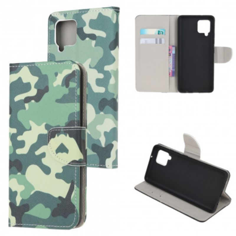 Flip Cover Samsung Galaxy A22 4G Militær Camouflage