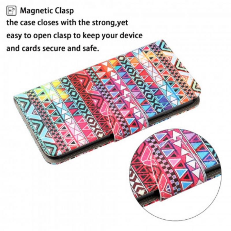 Flip Cover Samsung Galaxy A22 4G Patchwork Med Rem