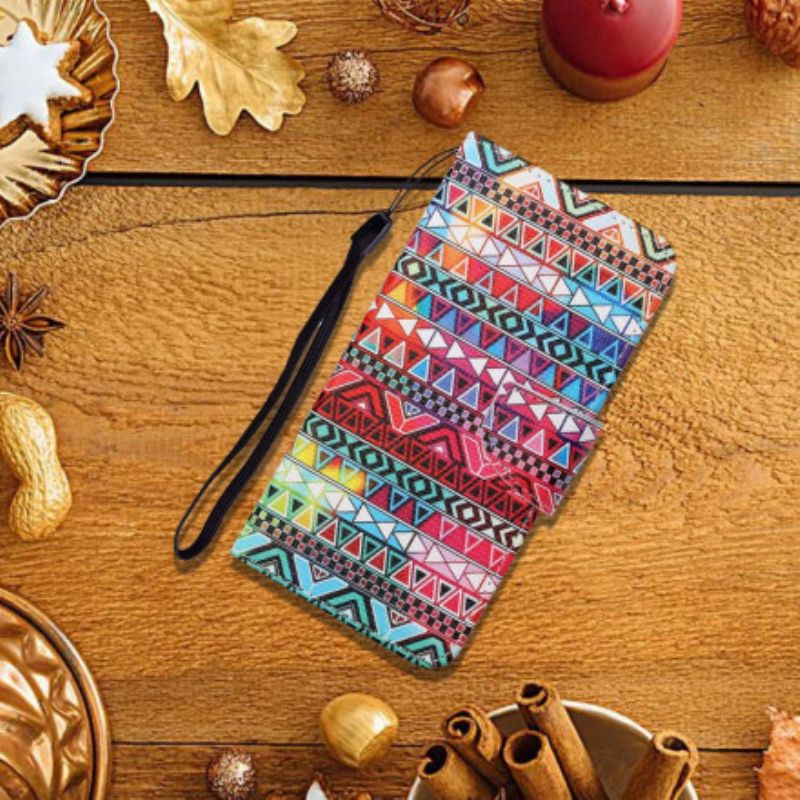 Flip Cover Samsung Galaxy A22 4G Patchwork Med Rem