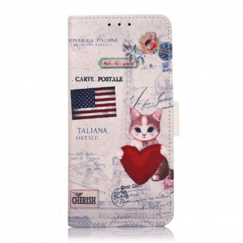 Flip Cover Samsung Galaxy A22 4G Rejsende Kat
