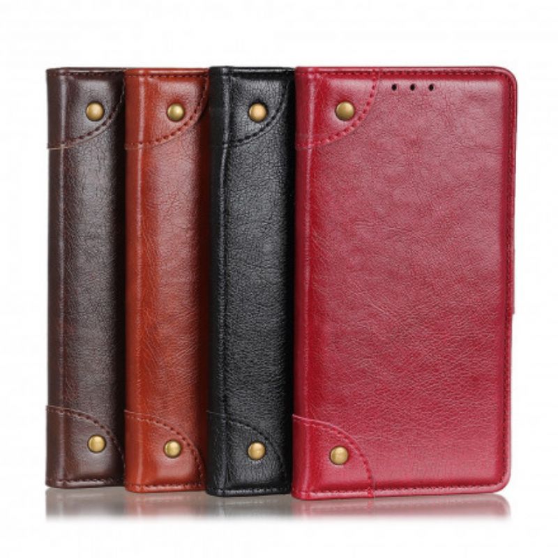 Flip Cover Samsung Galaxy A22 4G Vintage Nappa Lædereffekt