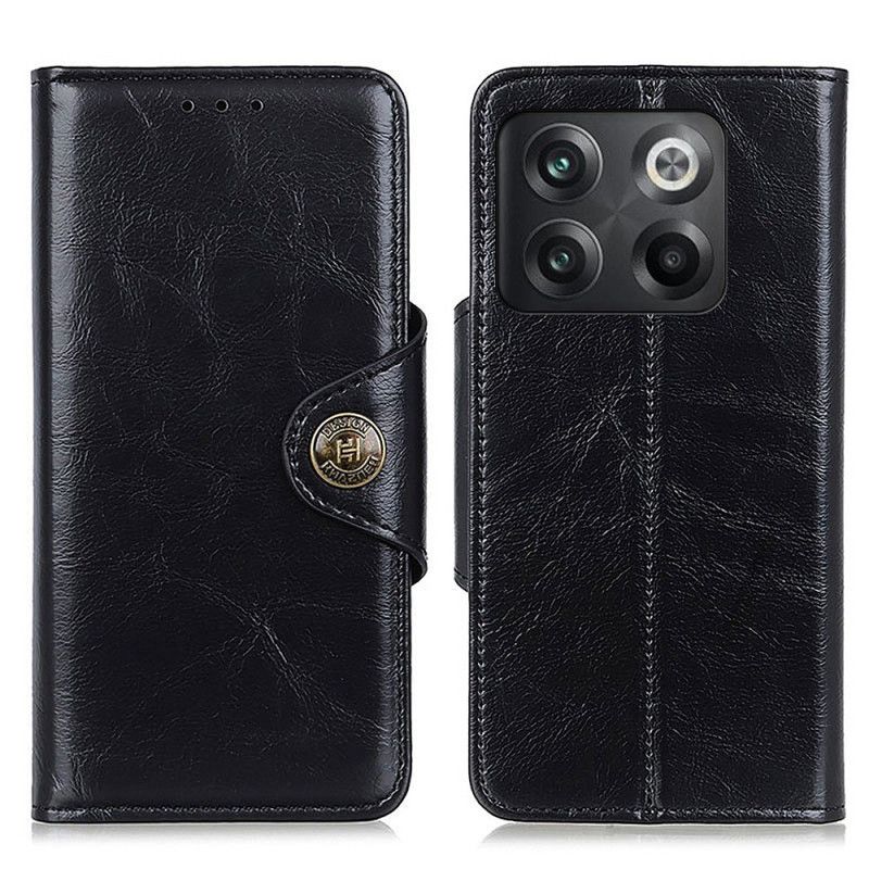 Flip Cover OnePlus 10T 5G Imiteret Patentlæder Khazneh Knap