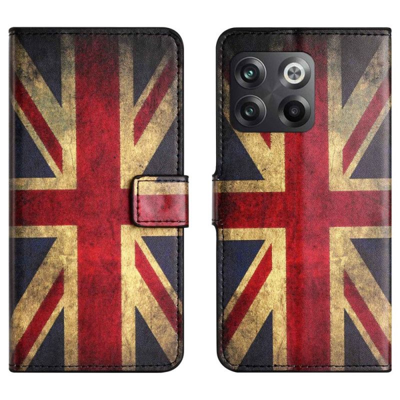 Flip Cover OnePlus 10T 5G Vintage Britisk Flag