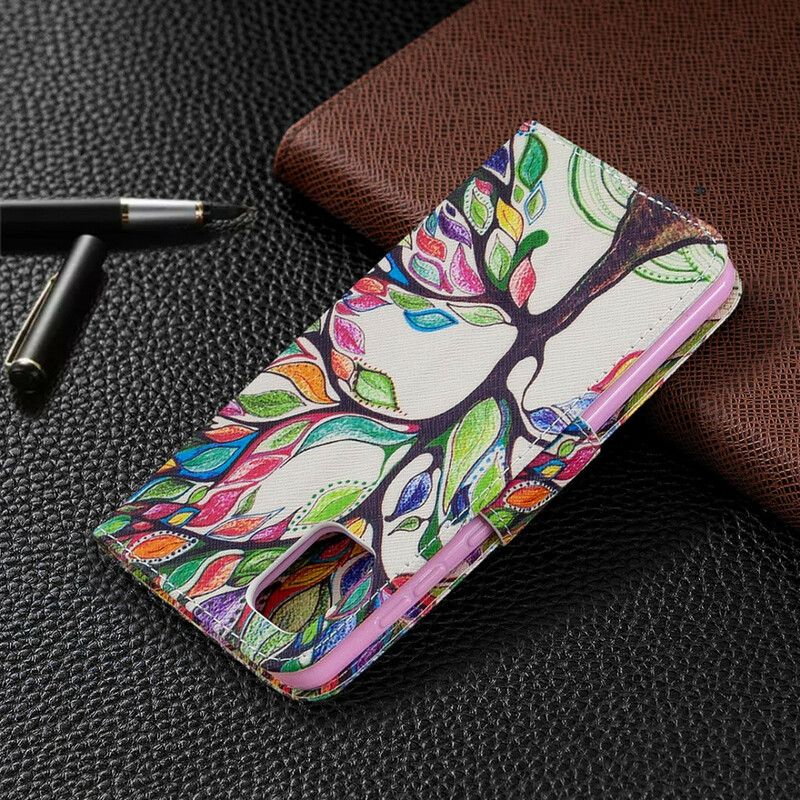 Flip Cover Samsung Galaxy A31 Farvet Træ
