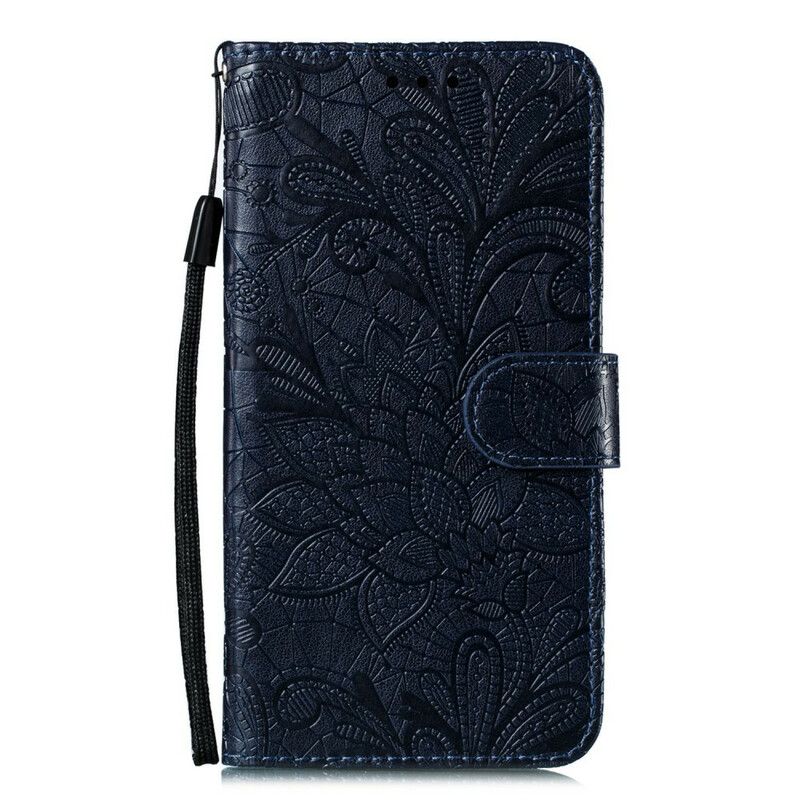 Flip Cover Samsung Galaxy A31 Med Snor Stammebåndsblomster