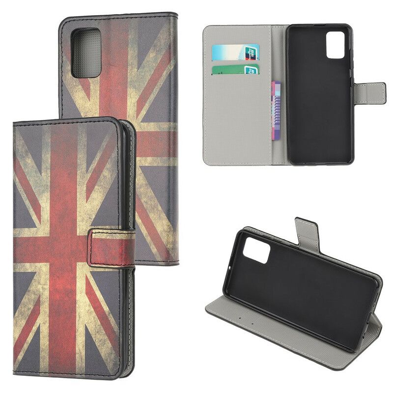 Læder Cover Samsung Galaxy A31 Englands Flag