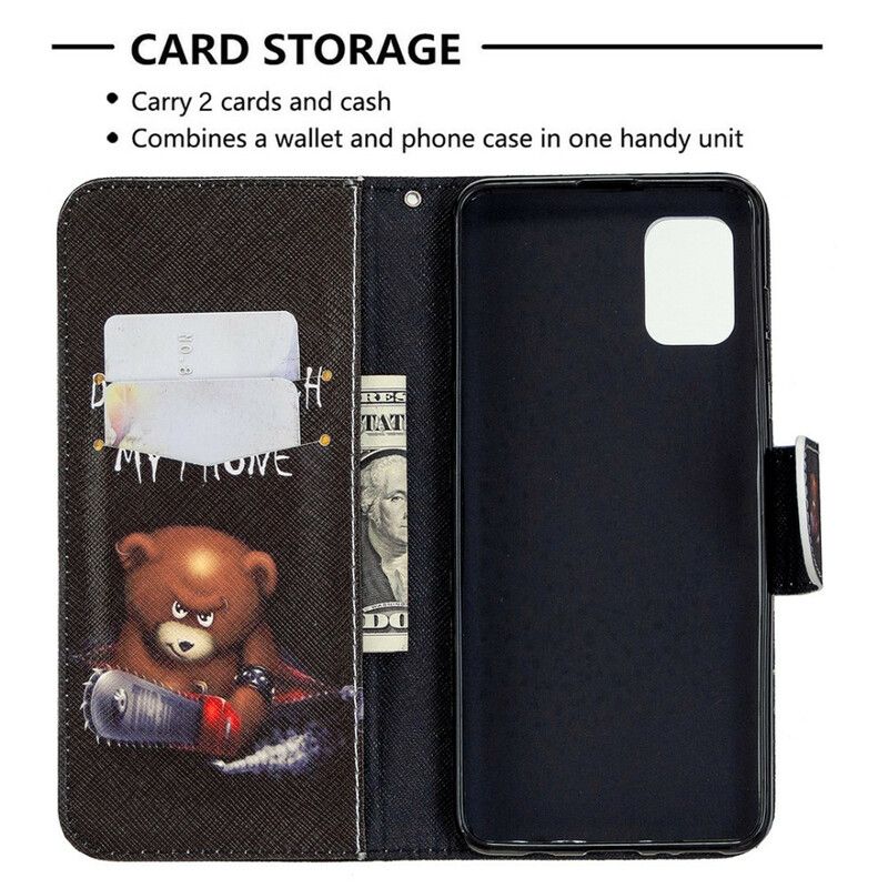 Læder Cover Samsung Galaxy A31 Farlig Bjørn