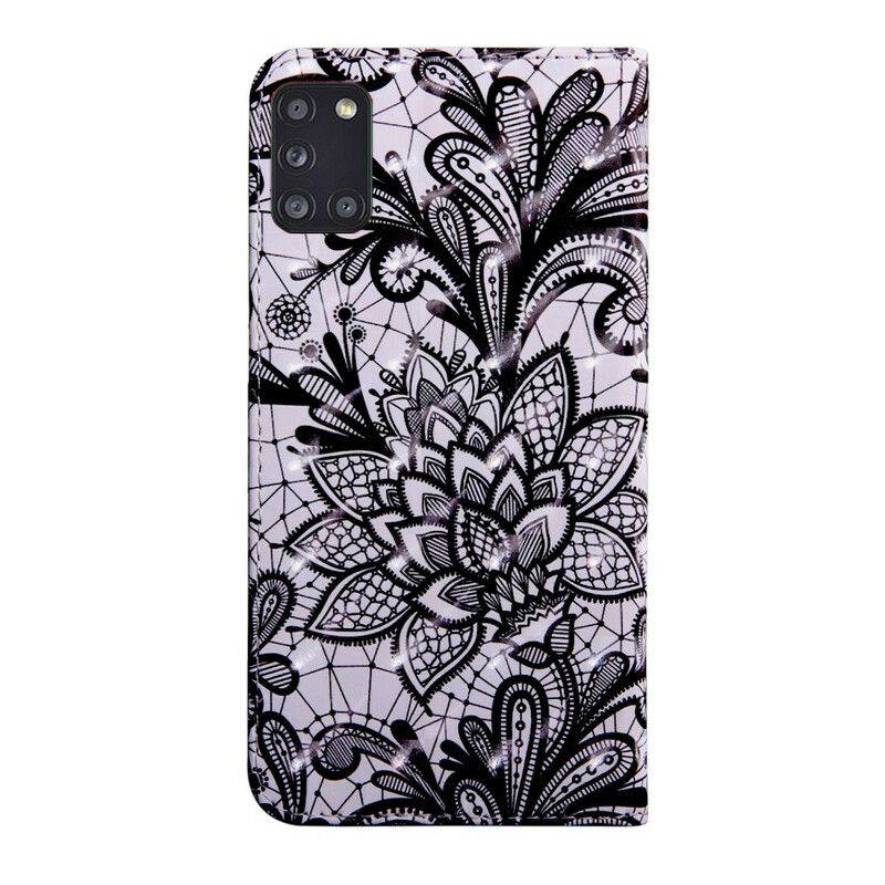 Læder Cover Samsung Galaxy A31 Fuldstændig Blonder