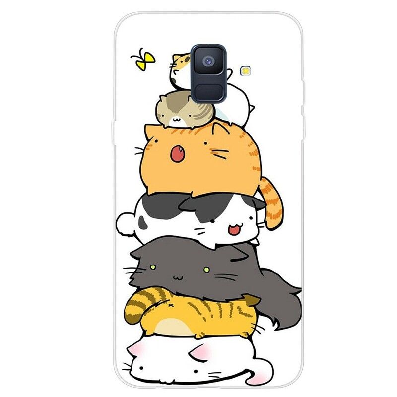 Cover Samsung Galaxy A6 Stabel Af Tegneseriekatte