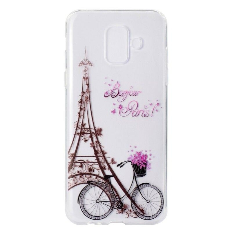 Cover Samsung Galaxy A6 Transparent Bonjour Paris