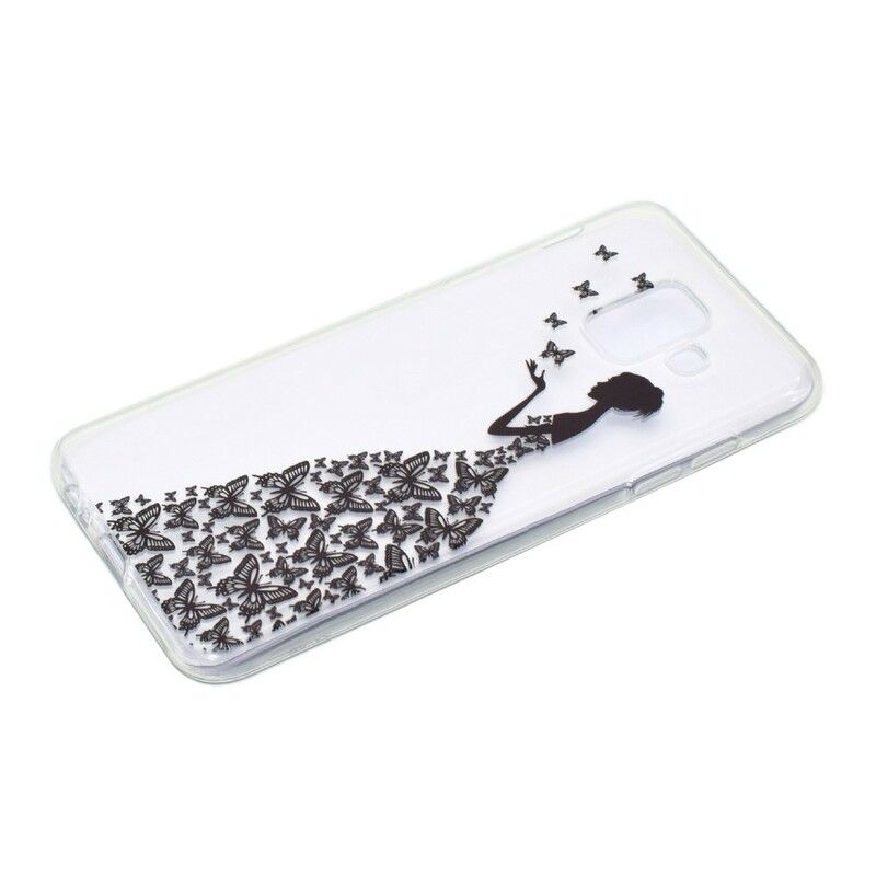 Cover Samsung Galaxy A6 Transparent Sommerfuglekjole