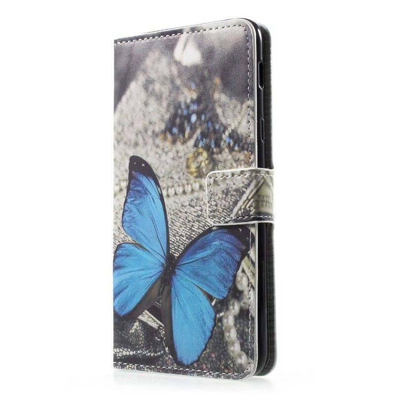 Flip Cover Samsung Galaxy A6 Blå Sommerfugl