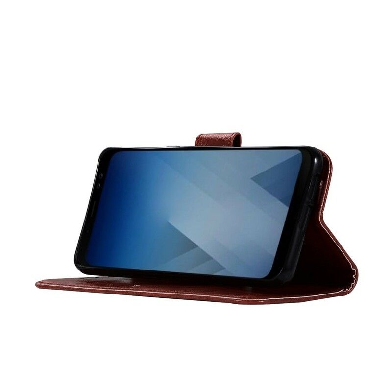 Flip Cover Samsung Galaxy A6 Med Snor Vintage Imiteret Læderrem