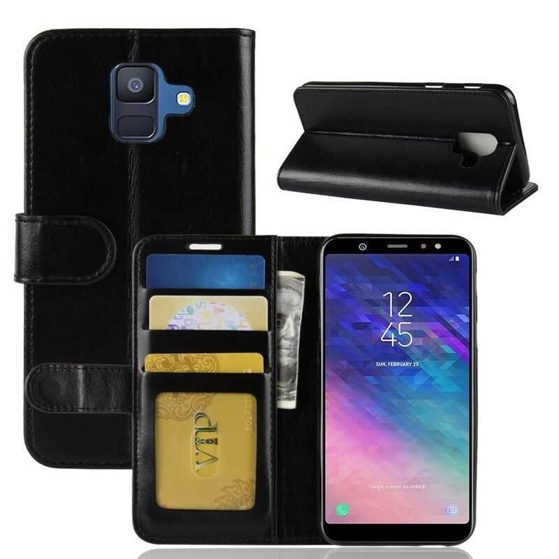 Læder Cover Samsung Galaxy A6 Lædereffekt