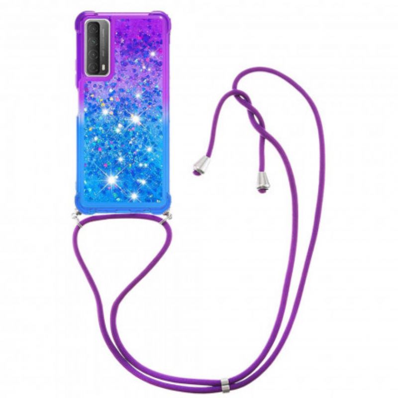Cover Huawei P Smart 2021 Silikoneglitter Og Ledning