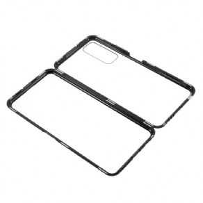 Mobilcover Huawei P Smart 2021 Hærdet Glas Og Metal Foran Og Bagpå
