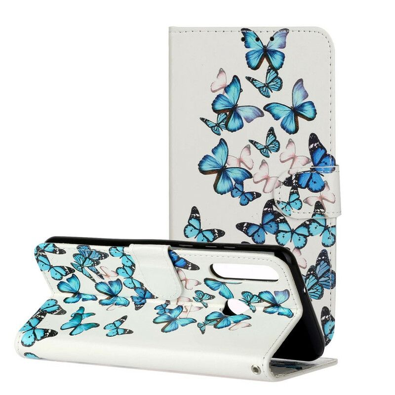 Cover Huawei Y6p Flip Cover Myriader Af Sommerfugle