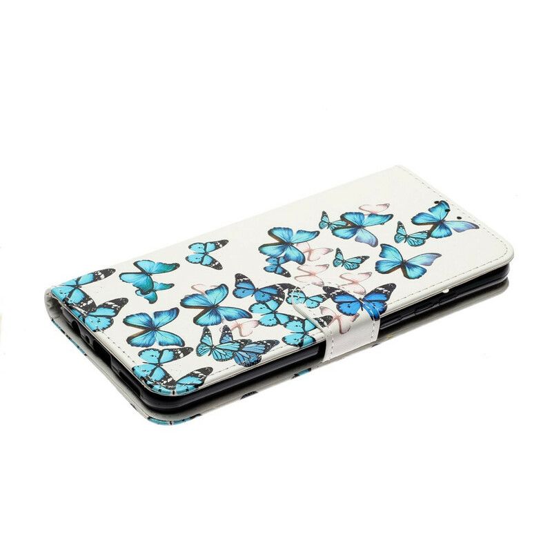 Cover Huawei Y6p Flip Cover Myriader Af Sommerfugle