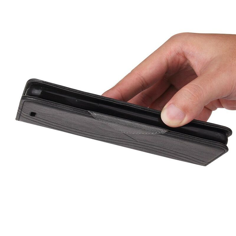 Cover Huawei Y6p Flip Cover Wave Læderstil
