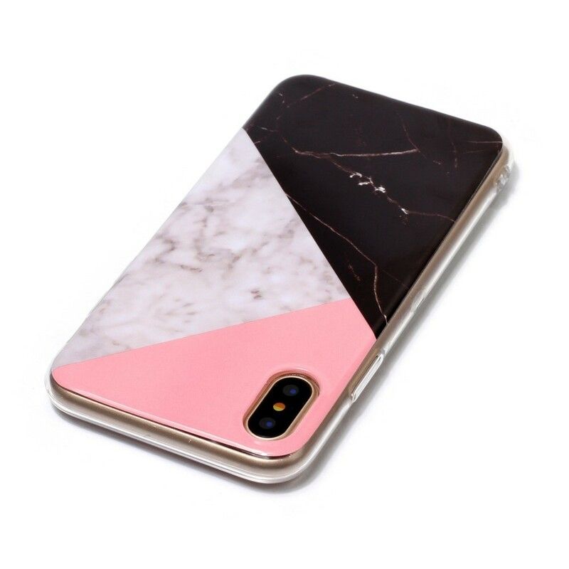 Cover iPhone X / XS Geometrisk Marmoreffekt