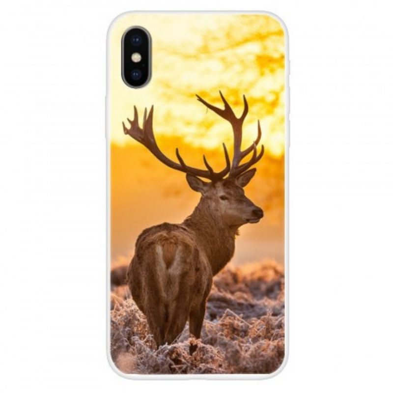 Cover iPhone X / XS Hjorte Og Landskab