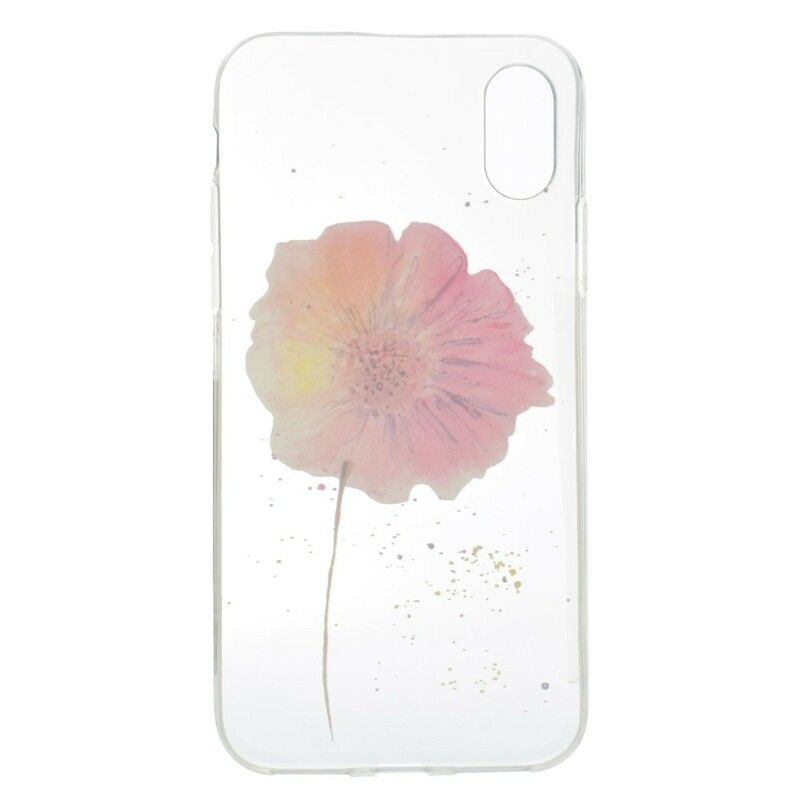 Cover iPhone X / XS Sømløst Akvarel Blomstermønster