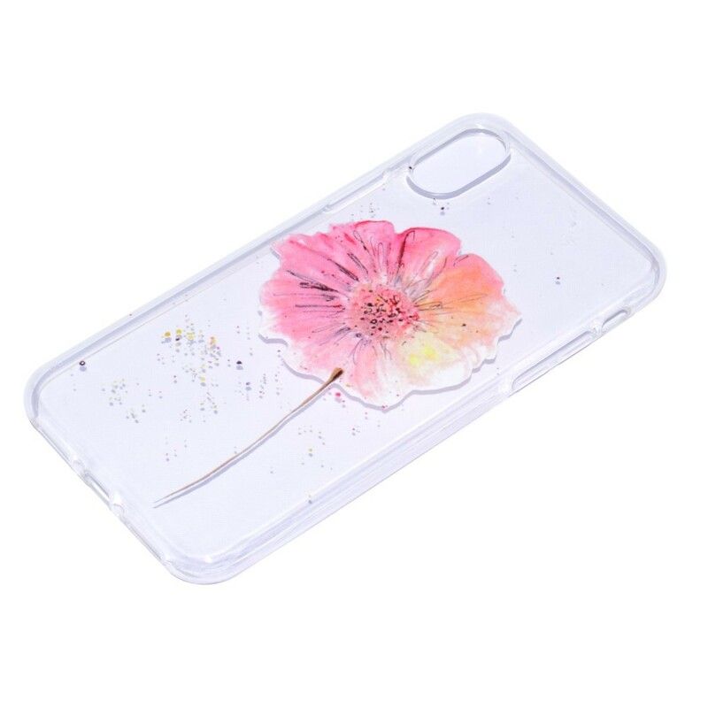 Cover iPhone X / XS Sømløst Akvarel Blomstermønster