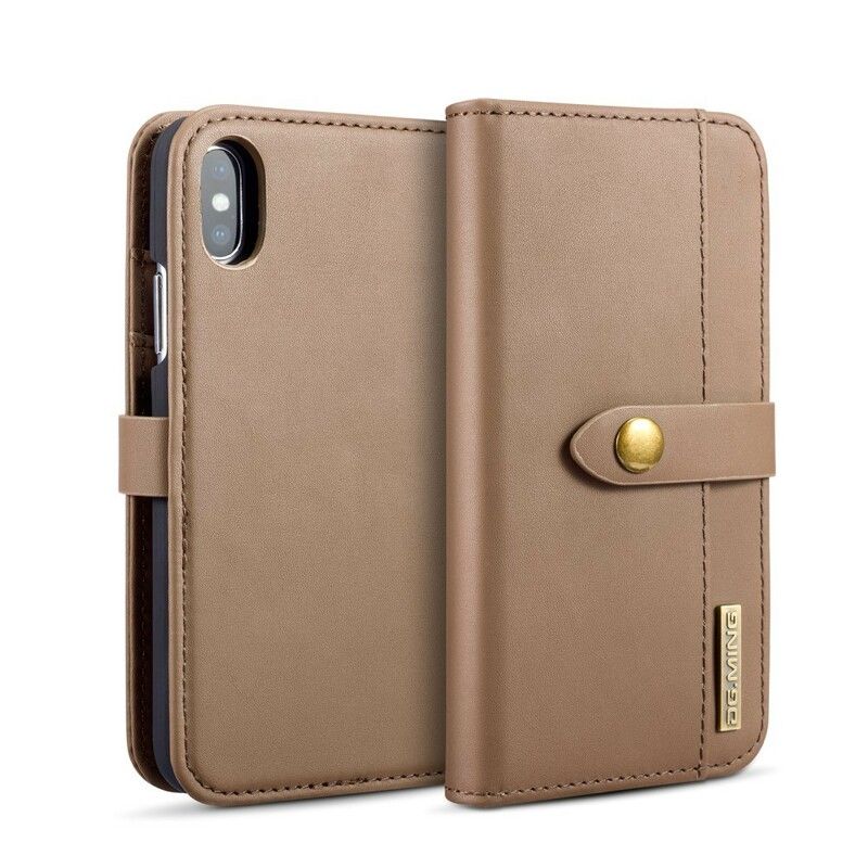 Flip Cover iPhone X / XS Dg Glat Lædereffekt. Ming Aftagelig