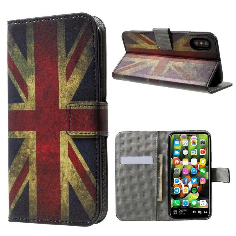 Flip Cover iPhone X / XS Englands Flag