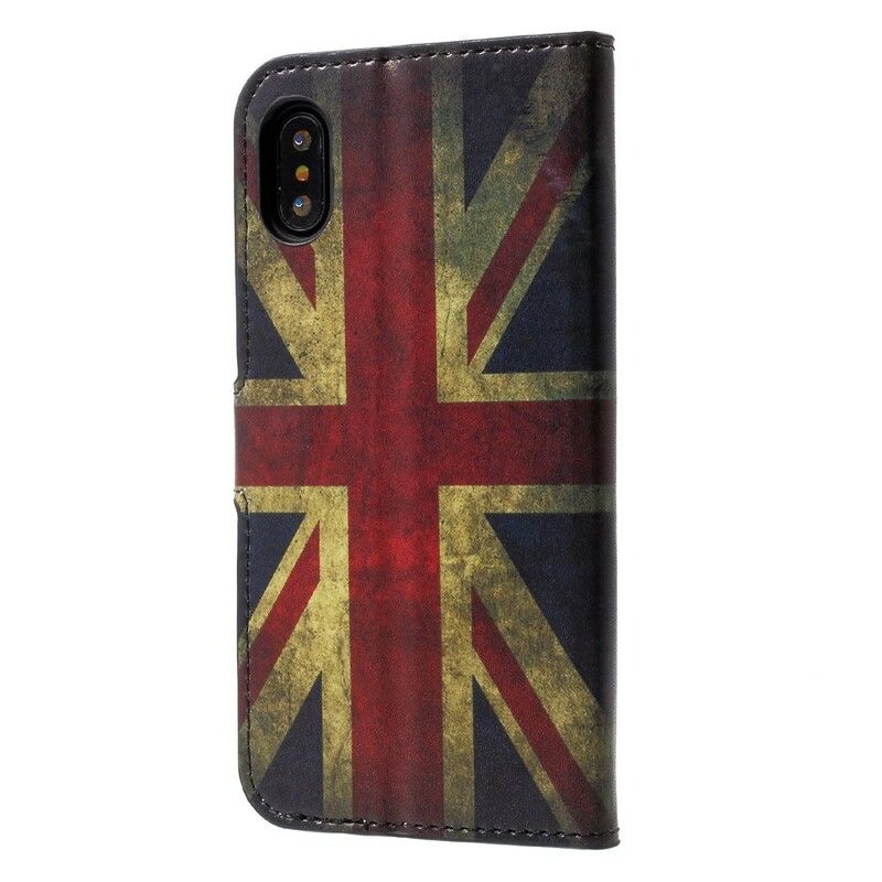 Flip Cover iPhone X / XS Englands Flag