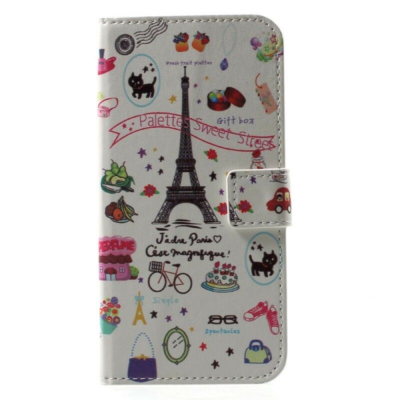 Flip Cover iPhone X / XS Jeg Elsker Paris