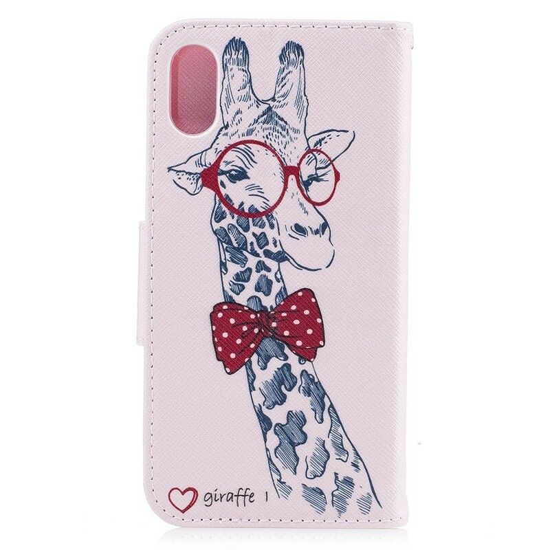 Flip Cover iPhone X / XS Nørdet Giraf