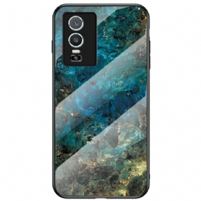 Cover Vivo Y76 5G Marmorfarver Hærdet Glas