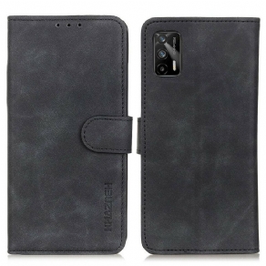 Læder Cover Realme GT 5G Vintage Lædereffekt Khazneh