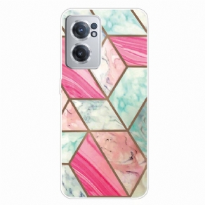 Cover OnePlus Nord CE 2 5G Pink Og Grøn Marmor