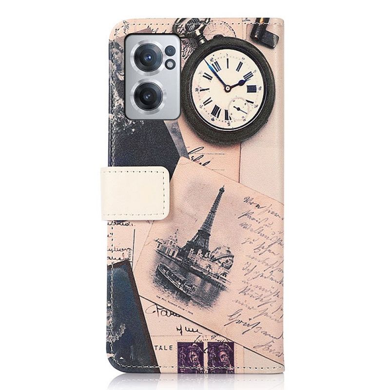 Læder Cover OnePlus Nord CE 2 5G Romantisk Paris