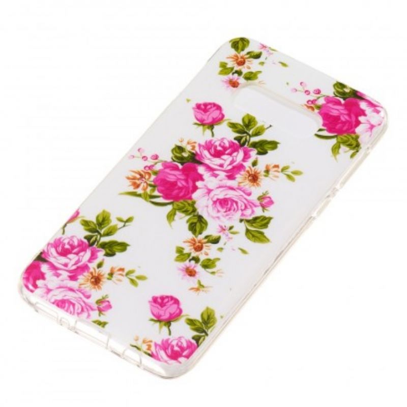 Cover Samsung Galaxy S10e Fluorescerende Frihedsblomster