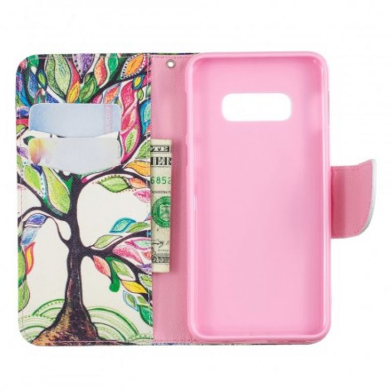 Flip Cover Samsung Galaxy S10e Farvet Træ