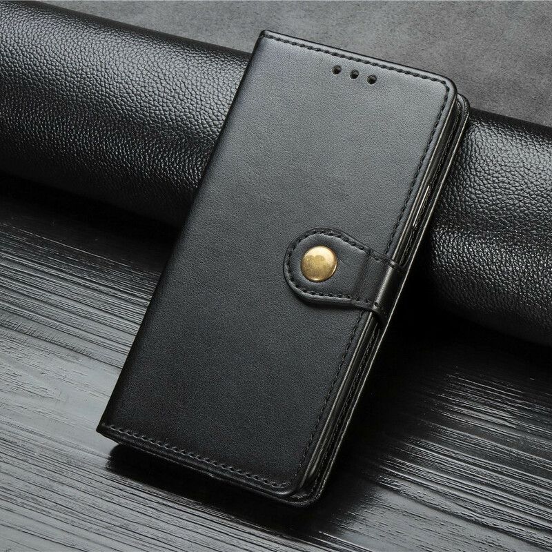 Flip Cover Samsung Galaxy S10e Imiteret Læder Og Vintage Lås