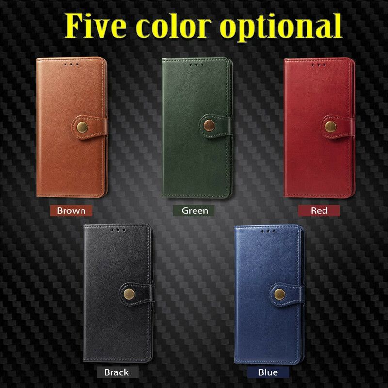 Flip Cover Samsung Galaxy S10e Imiteret Læder Og Vintage Lås