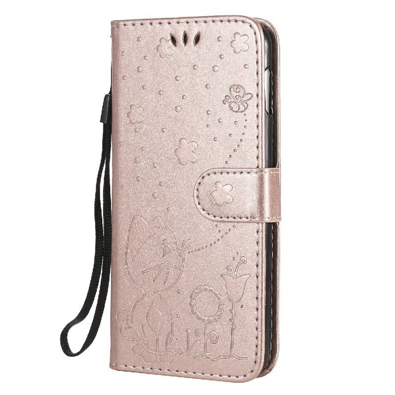 Flip Cover Samsung Galaxy S10e Med Snor Kat Og Bi Med Rem