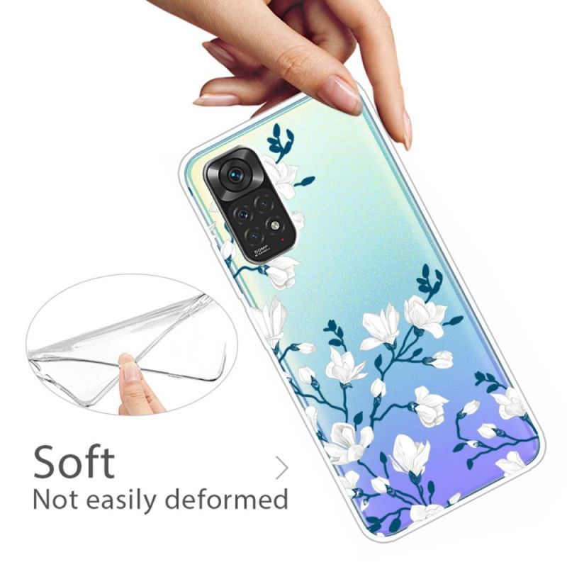 Cover Xiaomi Redmi Note 11 Pro 4G / 5G Hvide Blomster