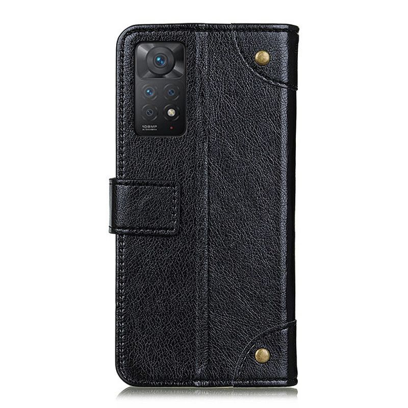 Flip Cover Xiaomi Redmi Note 11 Pro 4G / 5G Vintage Nitter Nappa Læderstil