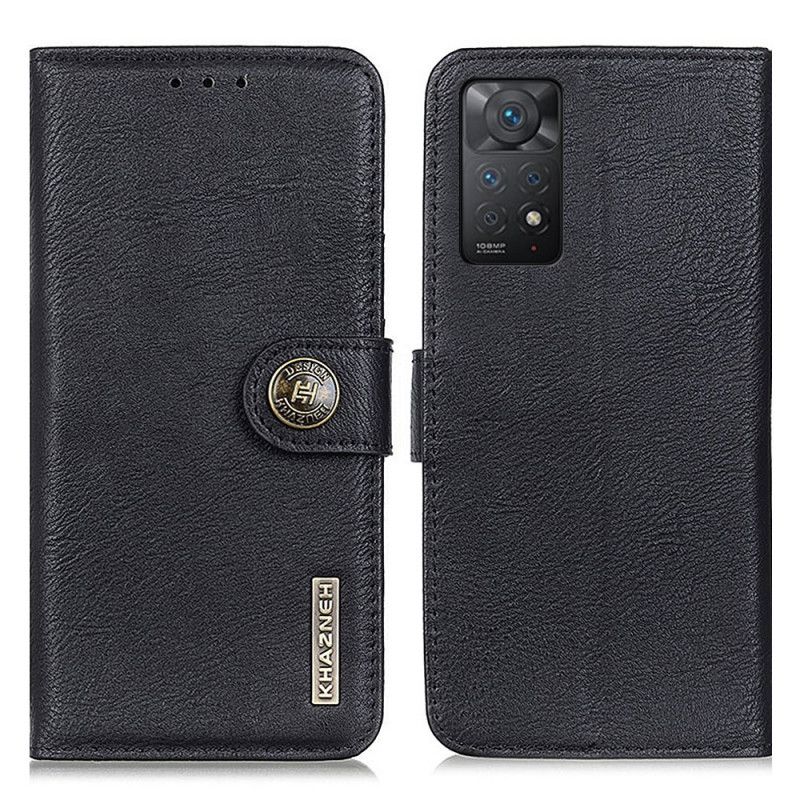 Læder Cover Xiaomi Redmi Note 11 Pro 4G / 5G Imiteret Læder Khazneh