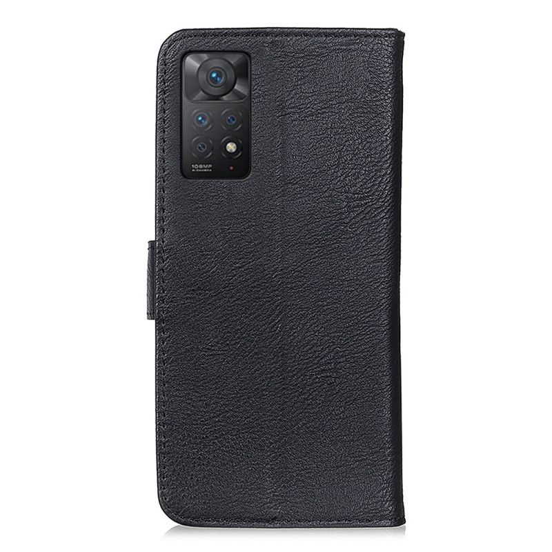 Læder Cover Xiaomi Redmi Note 11 Pro 4G / 5G Imiteret Læder Khazneh