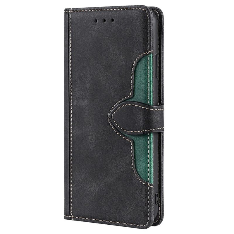 Læder Cover Xiaomi Redmi Note 11 Pro 4G / 5G Stilfuldt Tofarvet Imiteret Læder