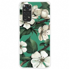 Mobilcover Xiaomi Redmi Note 11 Pro 4G / 5G Hvide Blomster