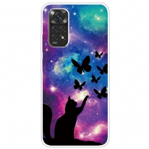 Mobilcover Xiaomi Redmi Note 11 Pro 4G / 5G Kat Og Sommerfugle I Rummet